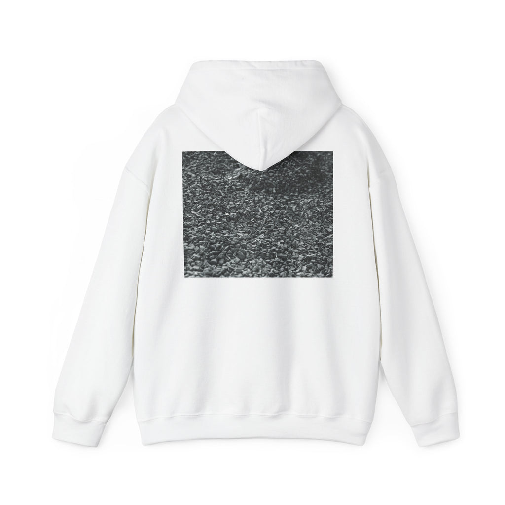 Hoodie – Grayscale Asphalt Photo Back Print Streetwear Pullover
