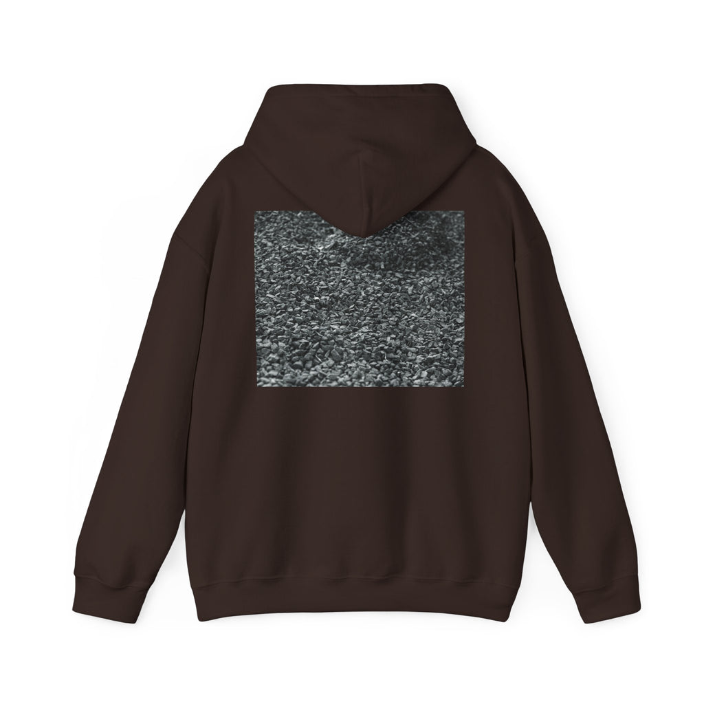 Hoodie – Grayscale Asphalt Photo Back Print Streetwear Pullover