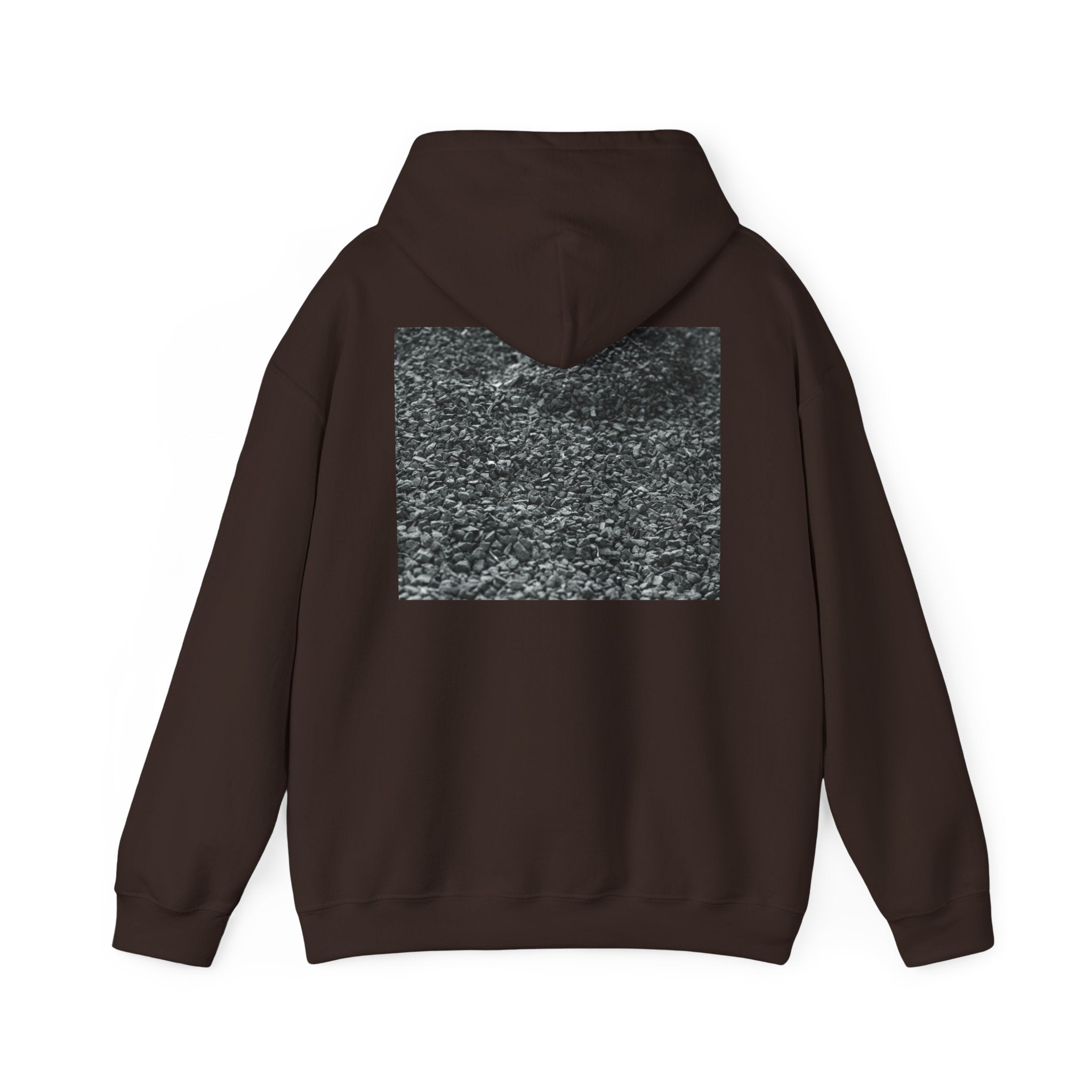 Hoodie – Grayscale Asphalt Photo Back Print Streetwear Pullover