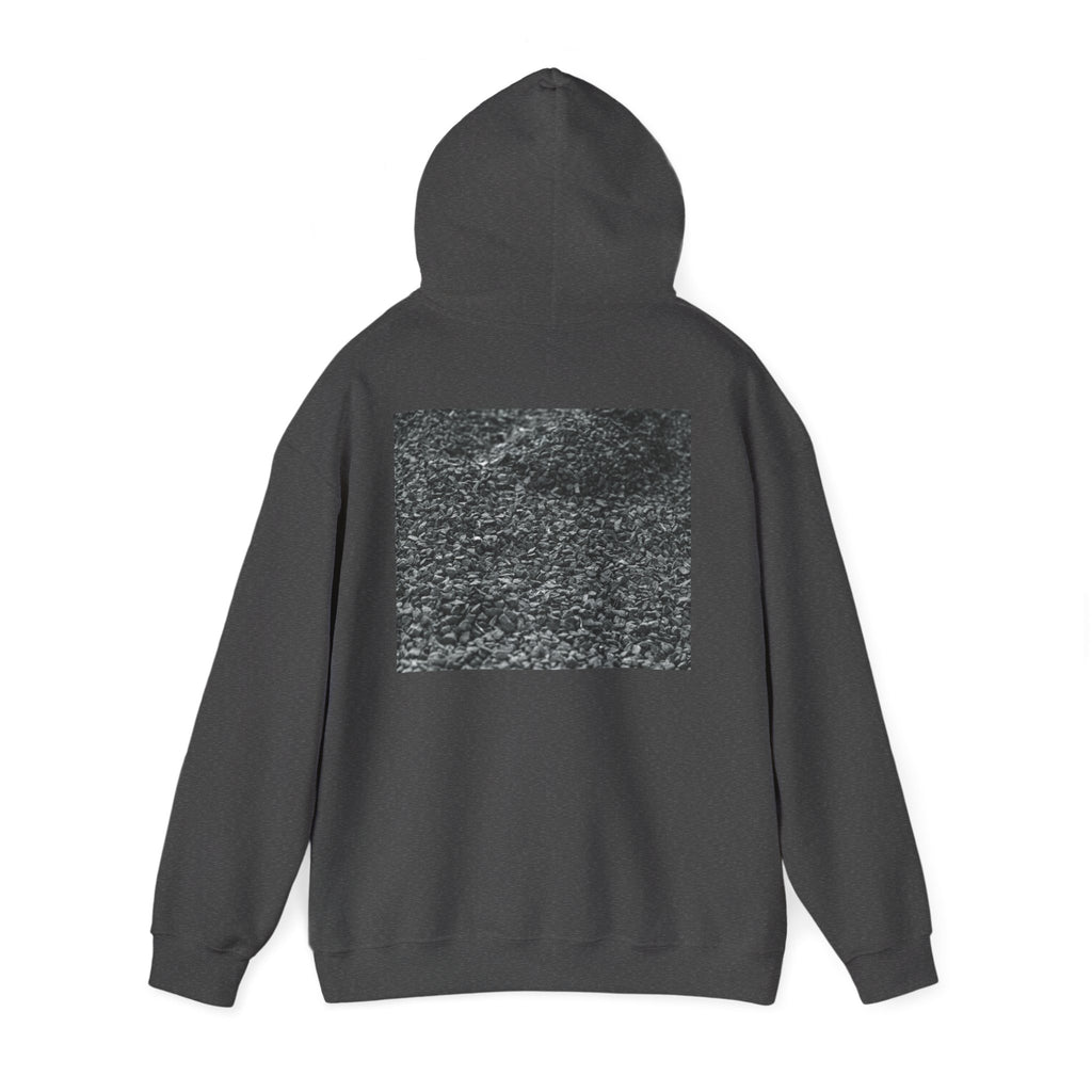 Hoodie – Grayscale Asphalt Photo Back Print Streetwear Pullover
