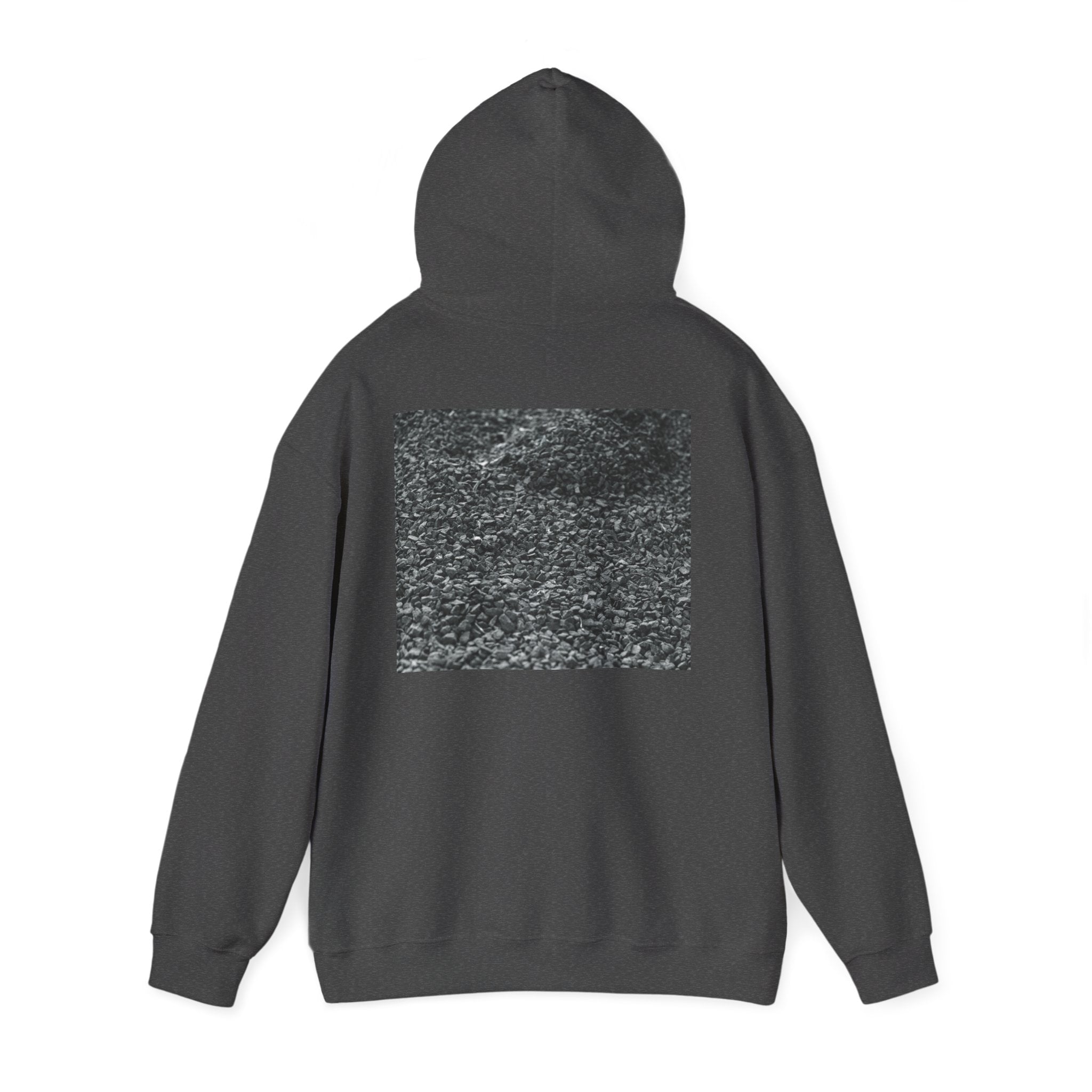 Hoodie – Grayscale Asphalt Photo Back Print Streetwear Pullover