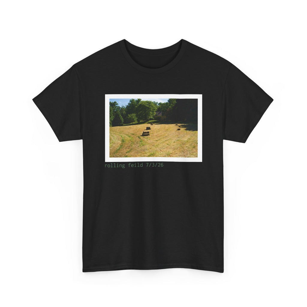 Rolling Field Photo Tee — 'rolling field 7/7/20' Vintage Landscape T‑Shirt