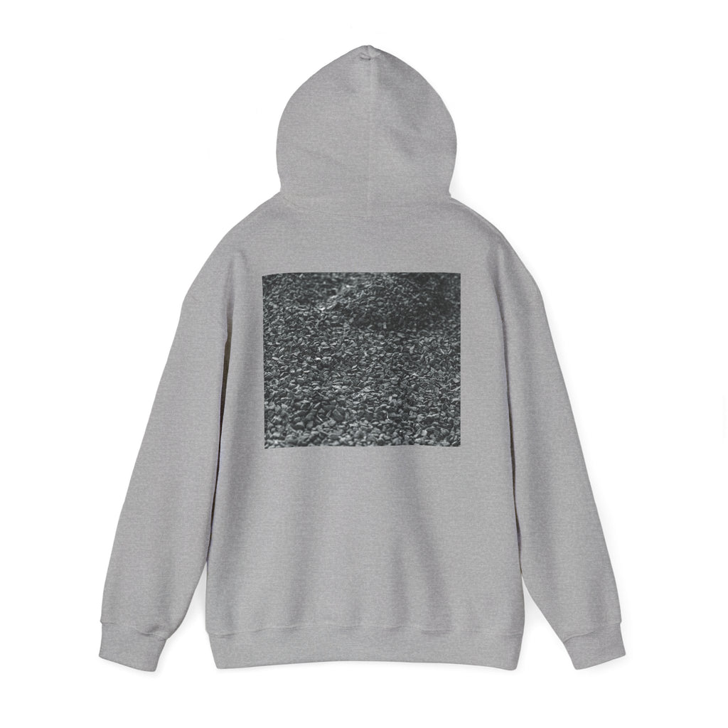 Hoodie – Grayscale Asphalt Photo Back Print Streetwear Pullover