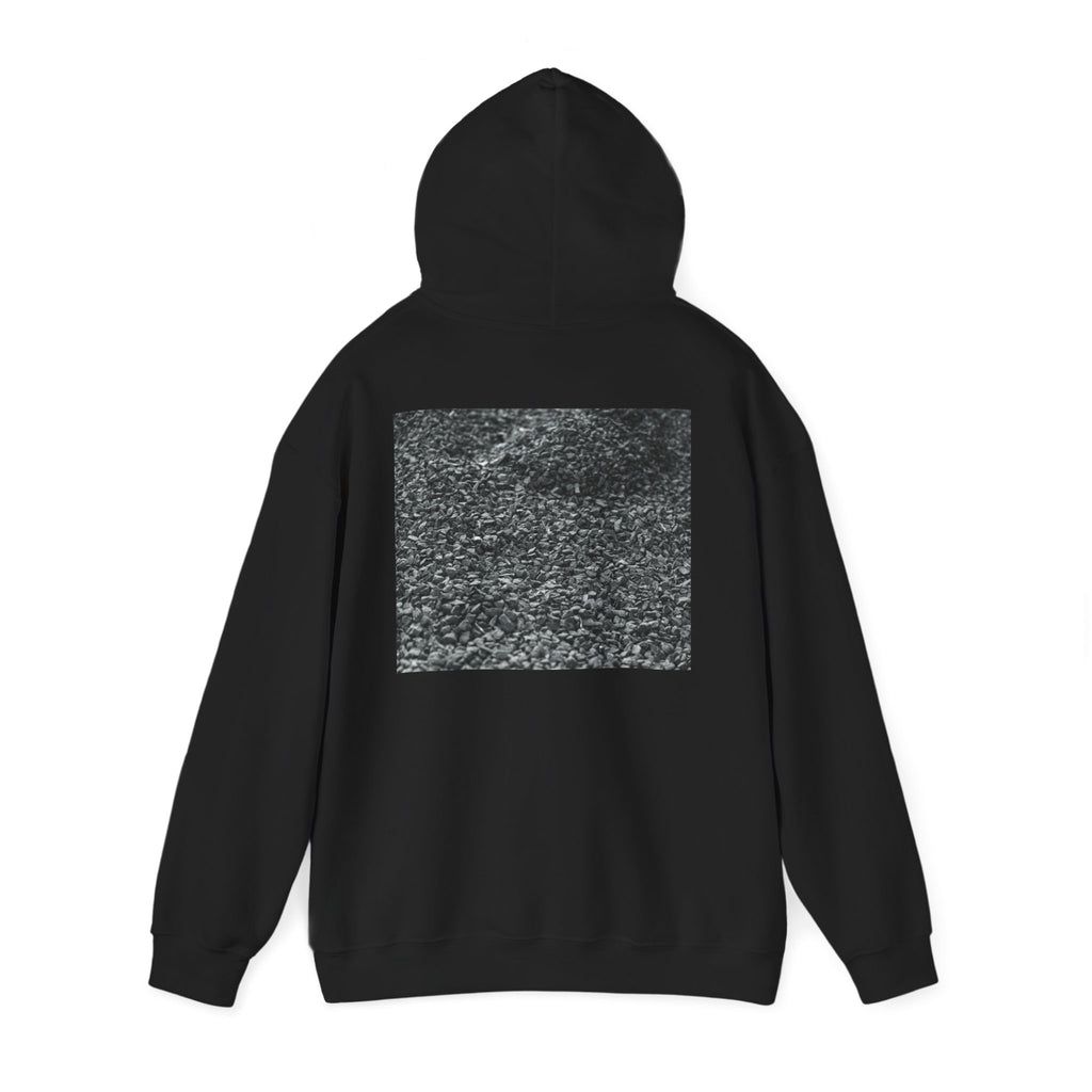 Hoodie – Grayscale Asphalt Photo Back Print Streetwear Pullover