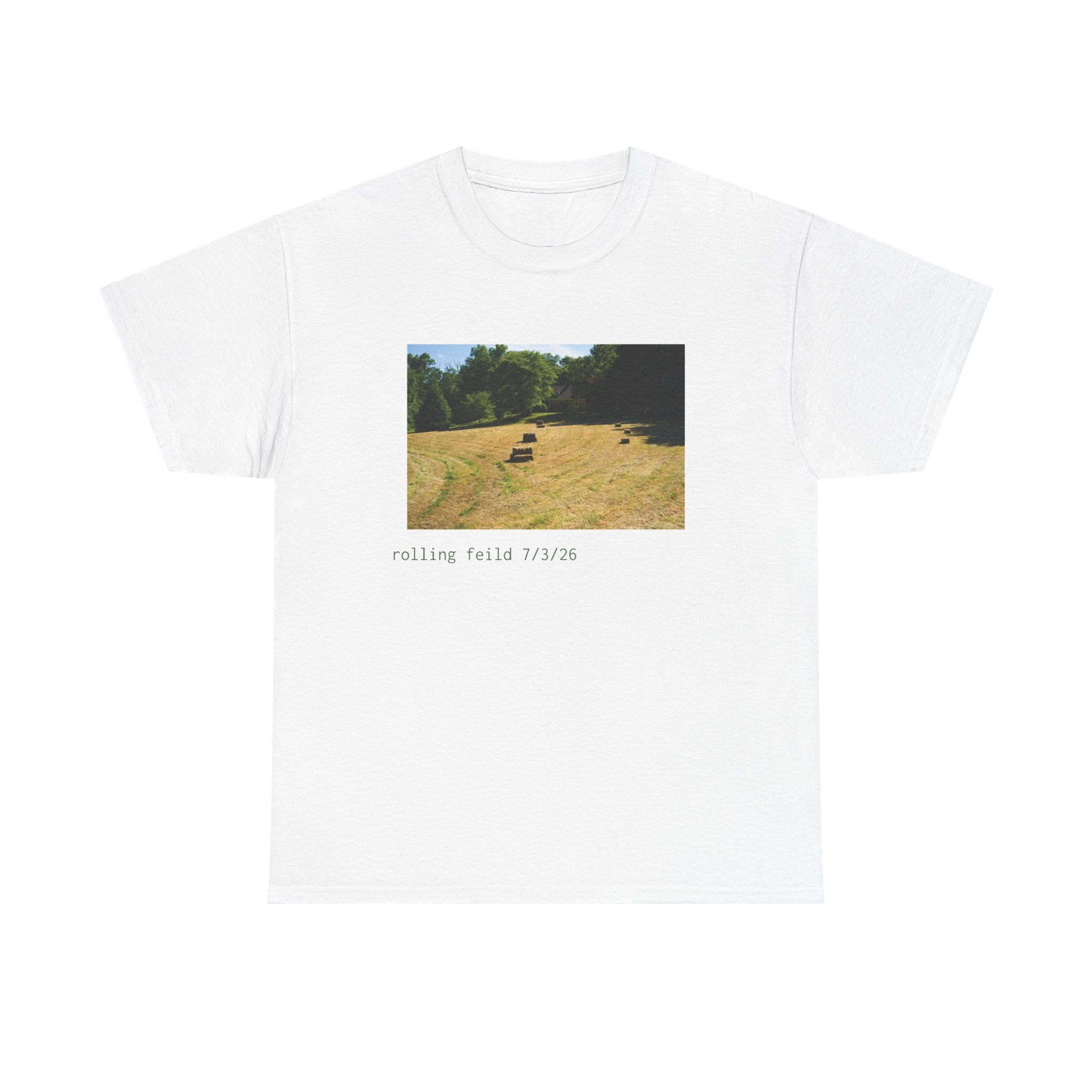 Rolling Field Photo Tee — 'rolling field 7/7/20' Vintage Landscape T‑Shirt