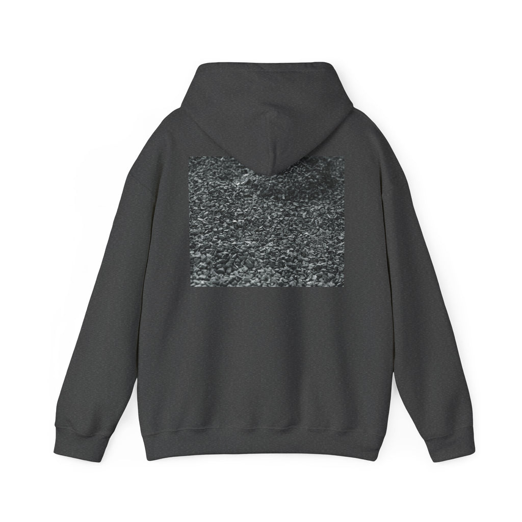 Hoodie – Grayscale Asphalt Photo Back Print Streetwear Pullover