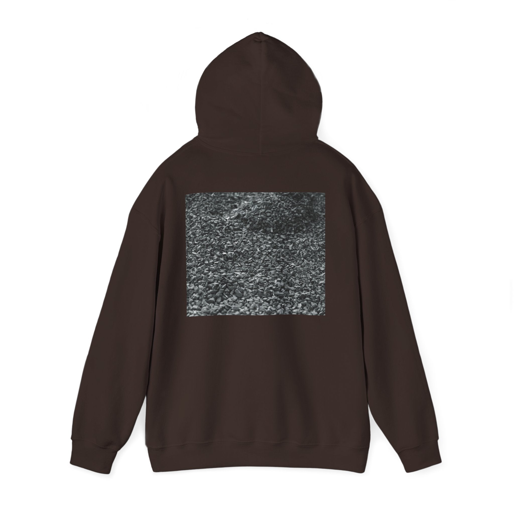 Hoodie – Grayscale Asphalt Photo Back Print Streetwear Pullover