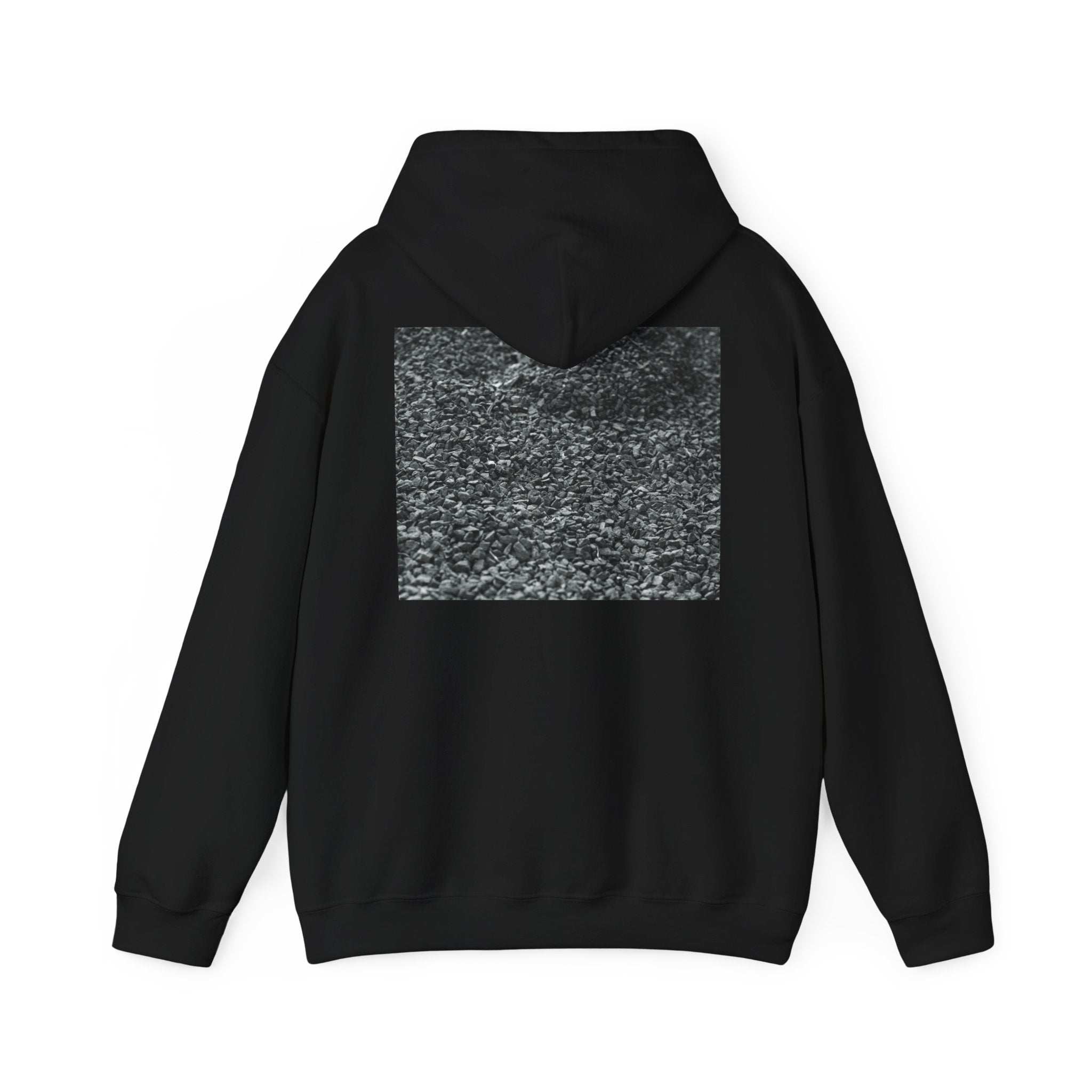 Hoodie – Grayscale Asphalt Photo Back Print Streetwear Pullover